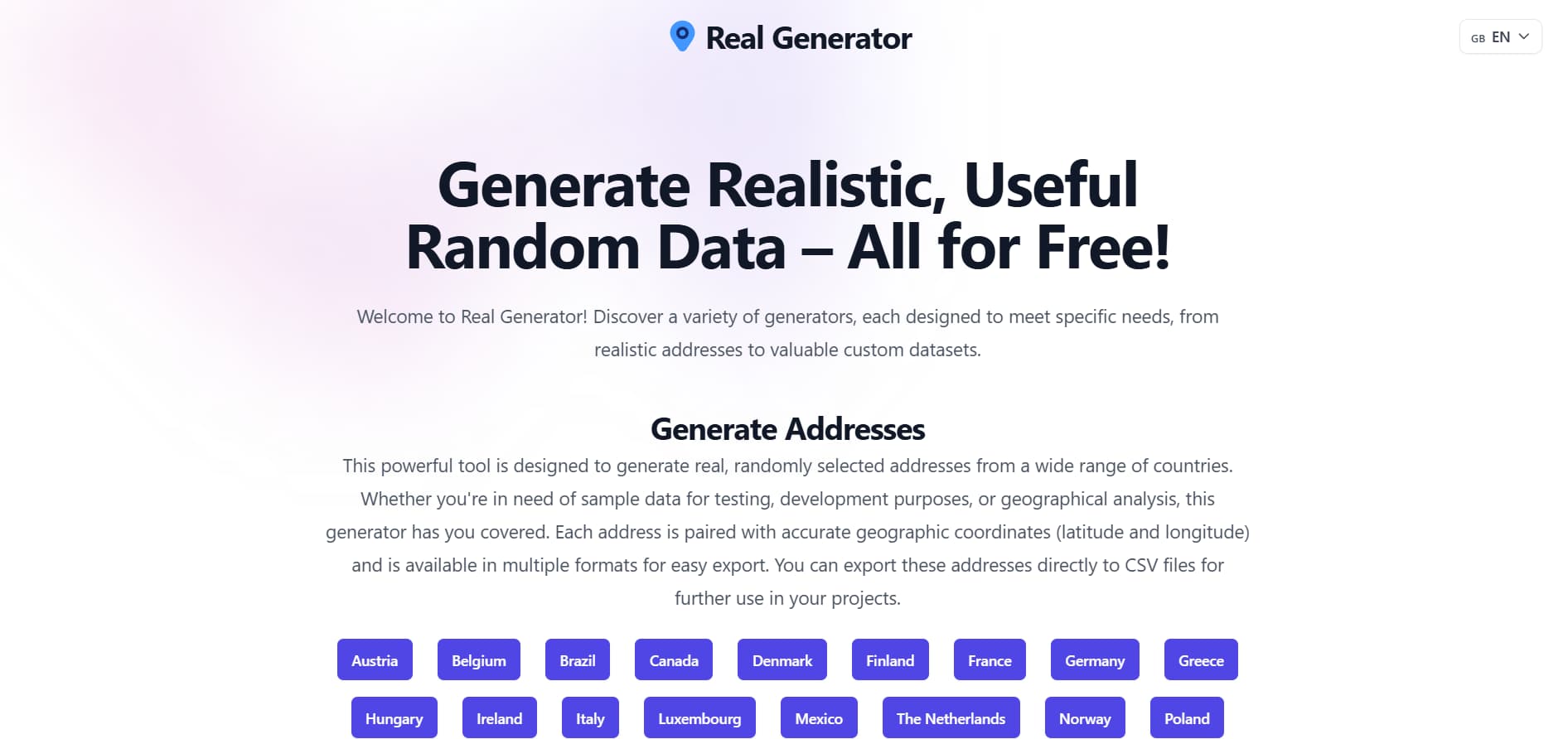 Real Generator