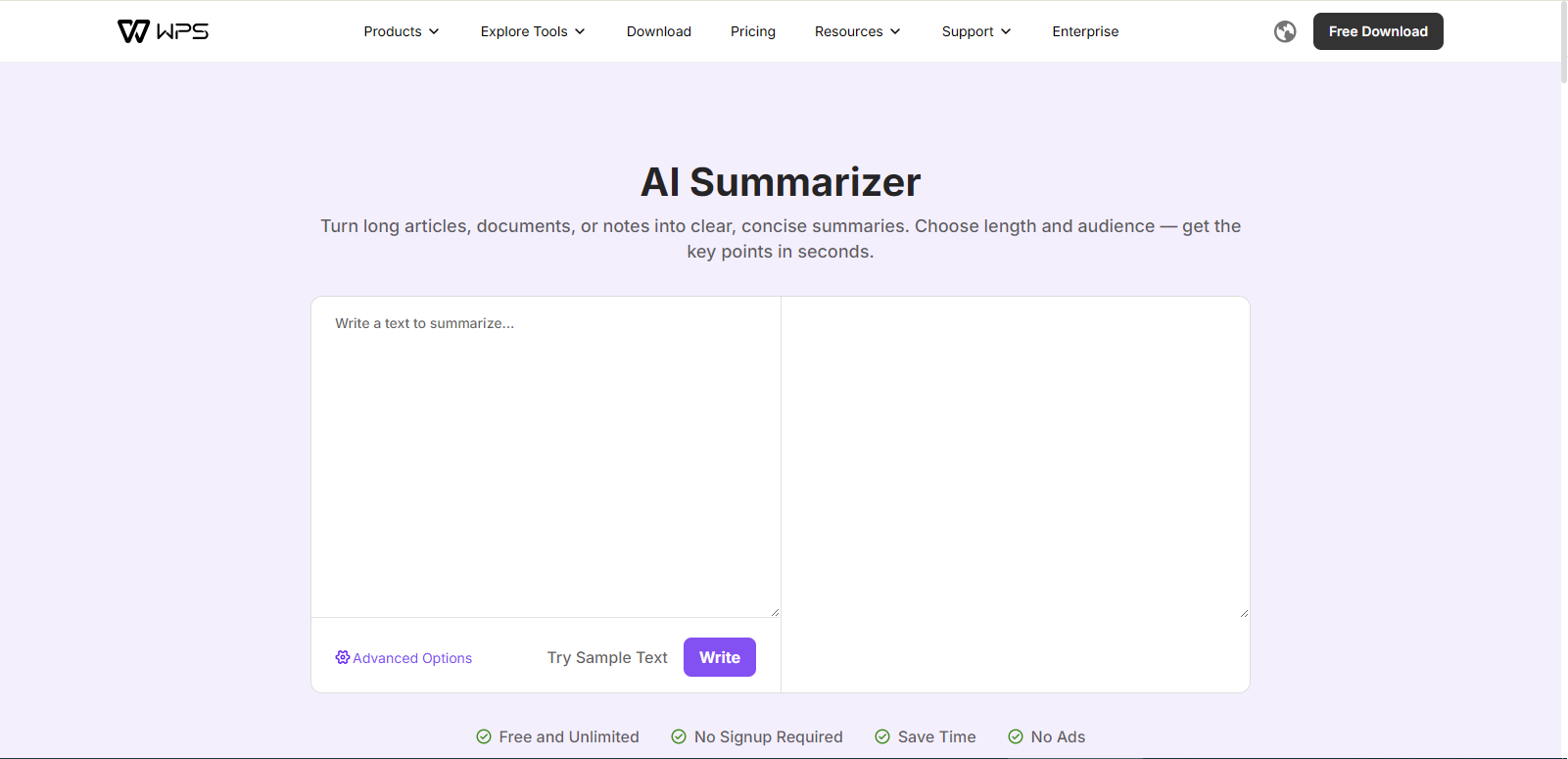 AI Summarizer banner