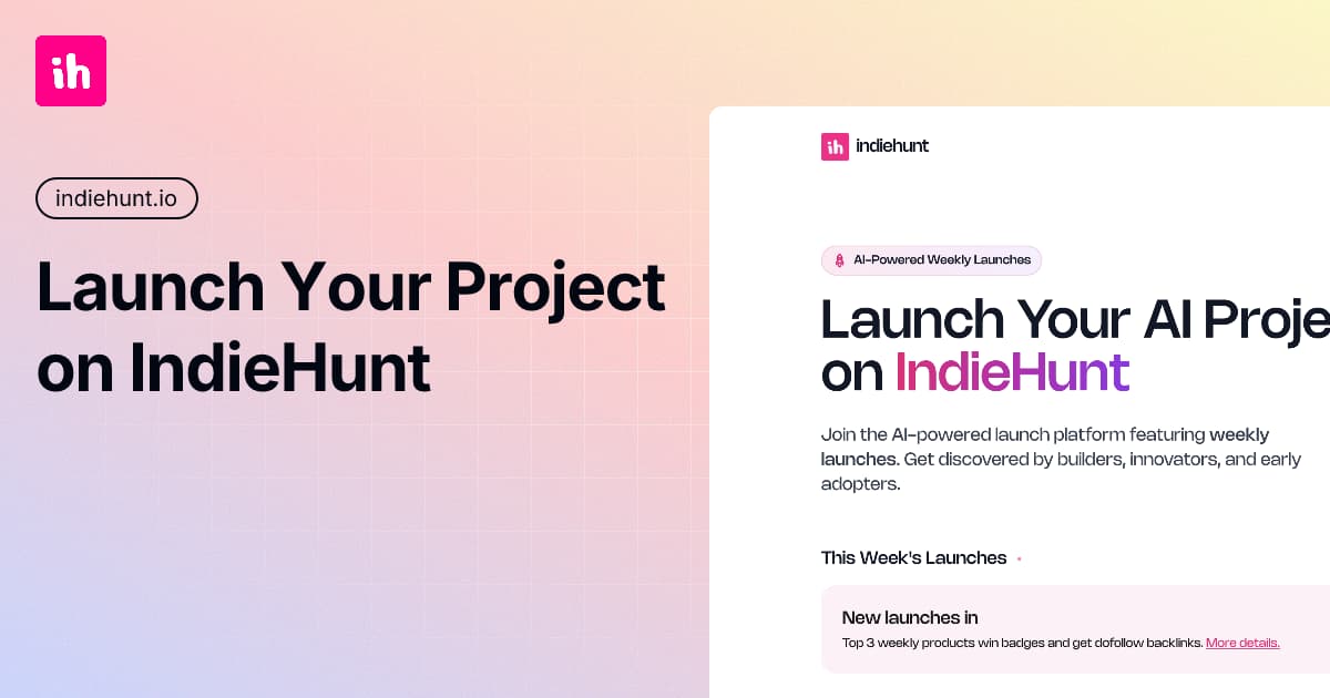 IndieHunt banner