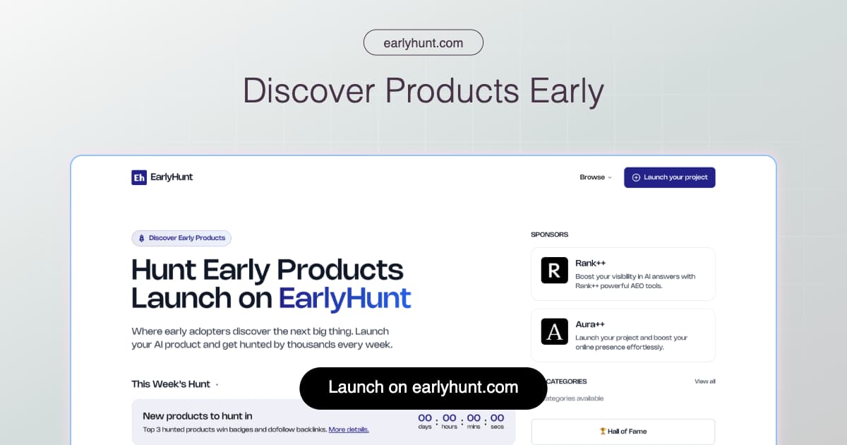 EarlyHunt banner