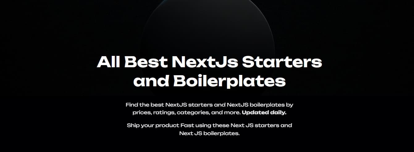 NextJs Starters banner